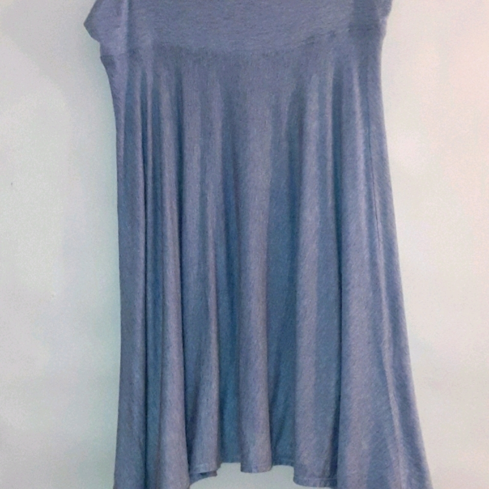 Max Studio Blue Pleated A-Line Skirt